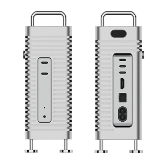 Gehäuse für Mac Mini von Zeera. Verschieden Ansichten.