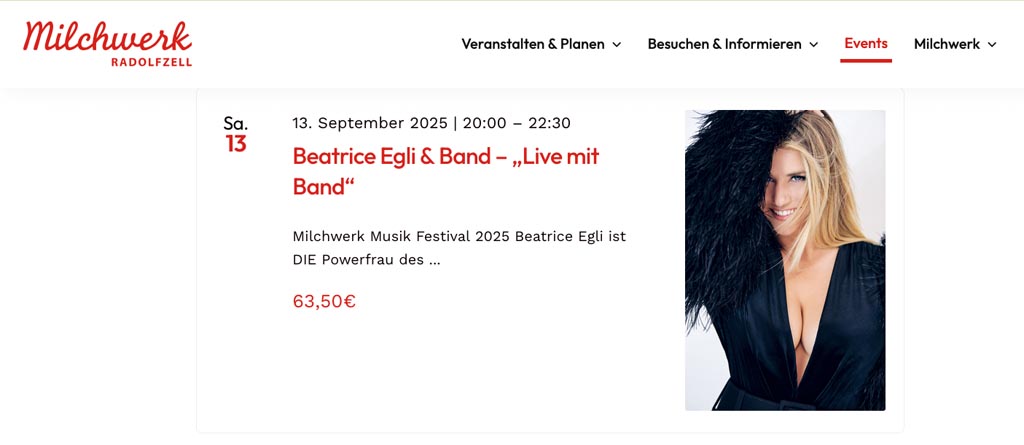 Screenshot Milchwerk Radolfzell und Beatrice Egli