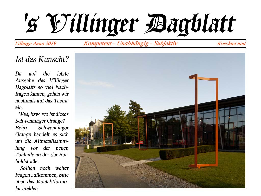 villinger dagblatt orange