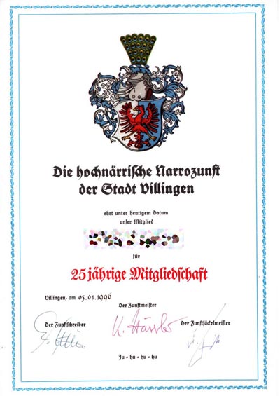 25 Jahre Mitgliedschaft