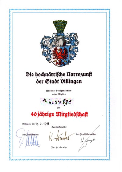 40 Jahre Mitgliedschaft