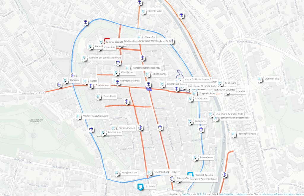 Übersichtskarte Villingen